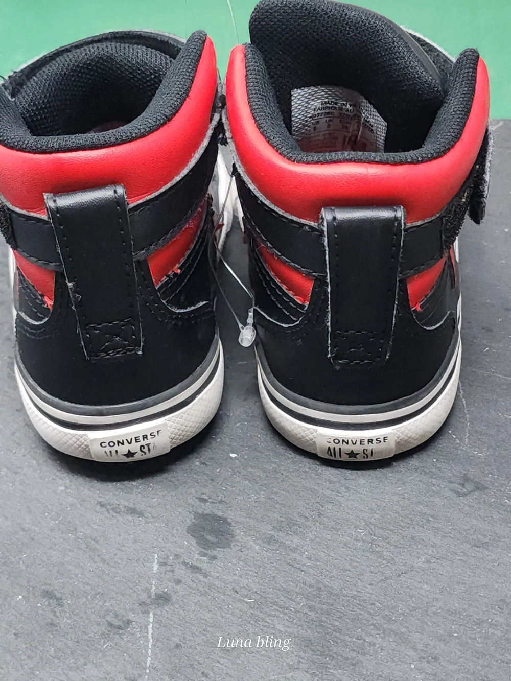 Converse Kids Black & Red High-Top Sneakers